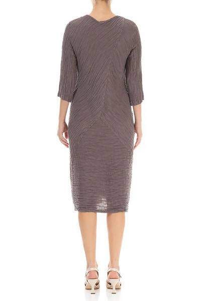 CRINKLED TRUFFLE SILK DRESS