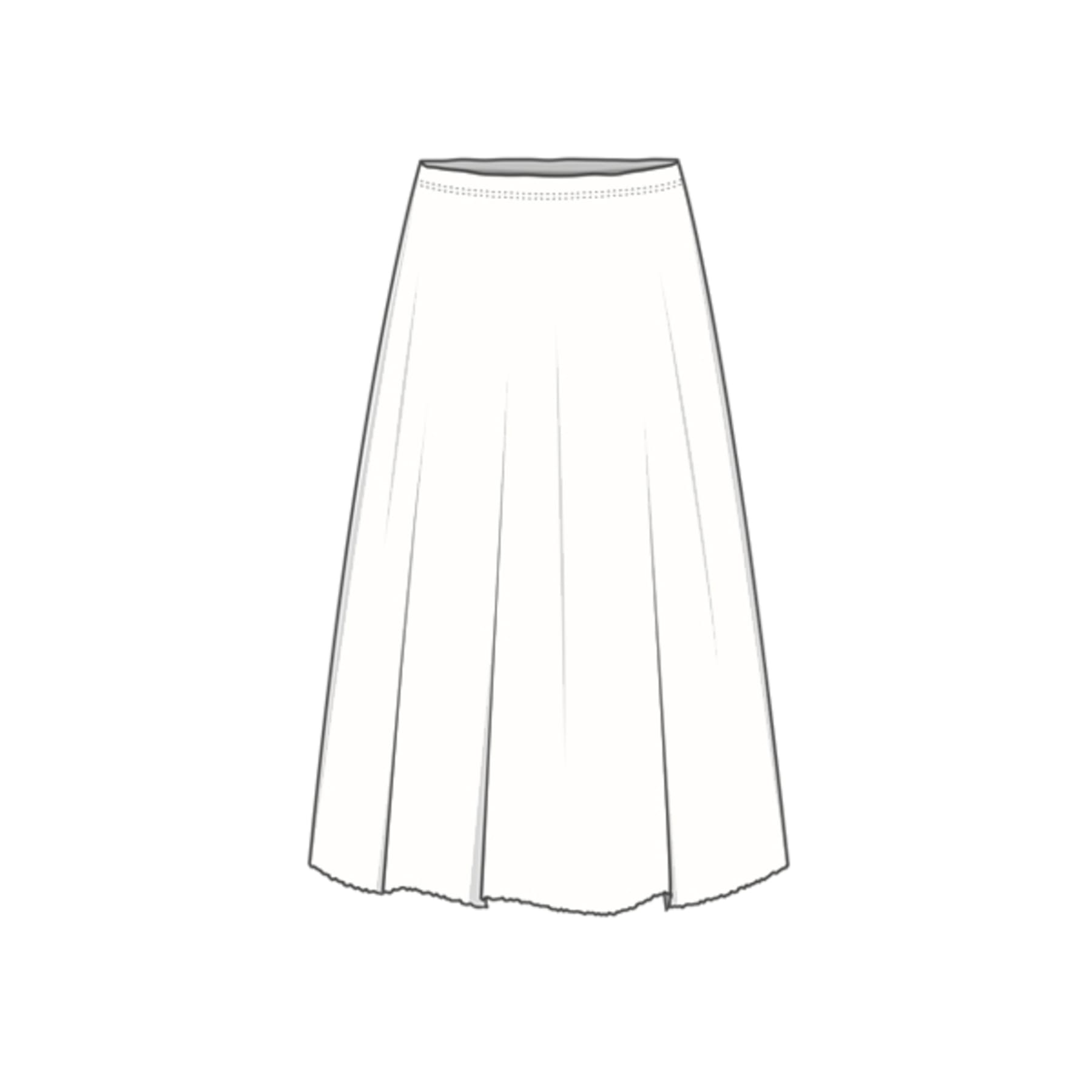 MERINO WOOL SKIRT 5004 - CAPERS MELANGE