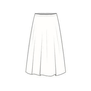 MERINO WOOL SKIRT 5004 - CAPERS MELANGE
