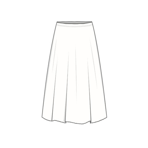 MERINO WOOL SKIRT 5004 - CAPERS MELANGE