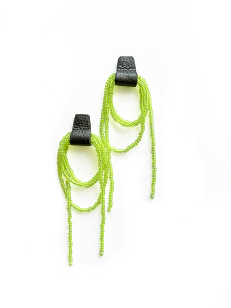 Bliss Beaded Dangle Earrings Neon