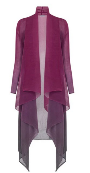 COLLARE DRESS COAT - FUSCHIA OMBRE