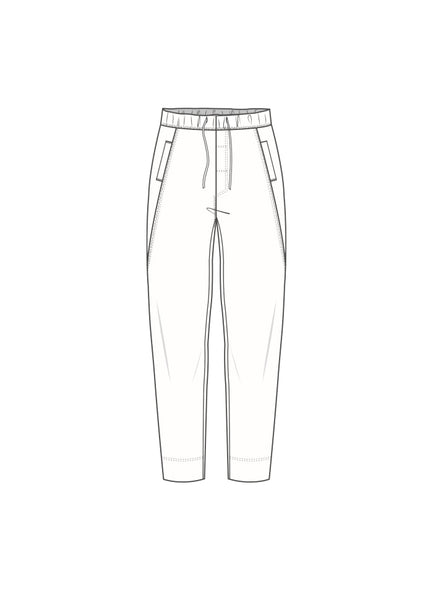 MERINO WOOL AND COTTON PANTS 14011 - ARCTIC MELANGE