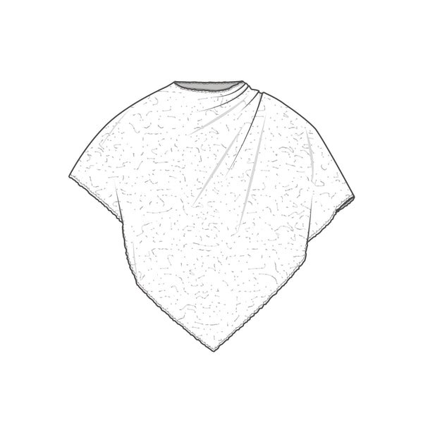 MERINO WOOL PONCHO 390 - NUDE - ONE LEFT!