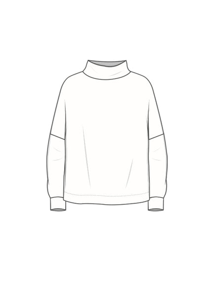 MERINO WOOL AND COTTON SWITSHIRT 14006 - ARCTIC MELANGE