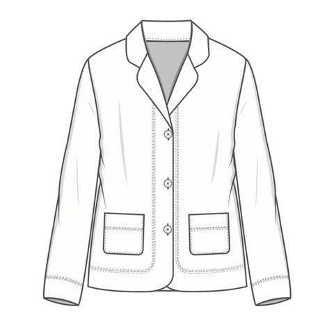 MERINO WOOL BLAZER 8014 - LEEK GREEN - ONE LEFT in size S!