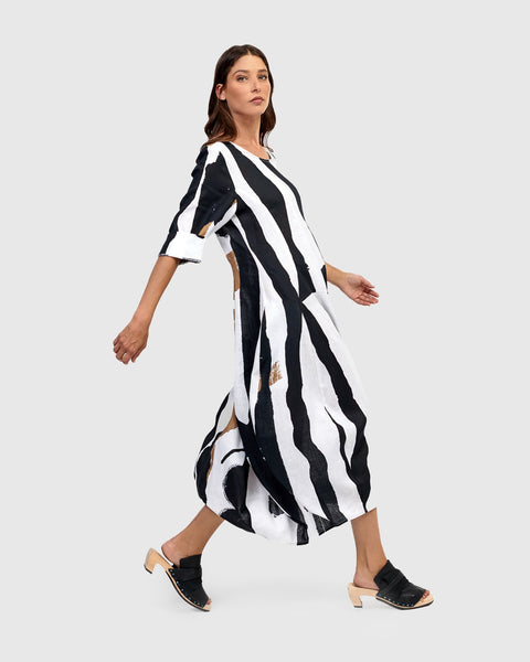 ZEBRA LINEN DRESS