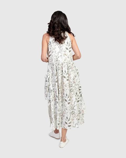 FLORA LINEN DRESS-LAST ONE, size 12