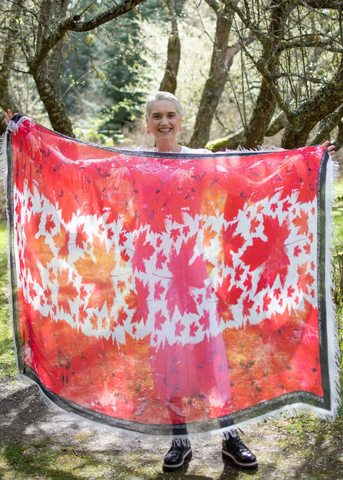 THE LEAVES OF OUR TREE - OH CANADA SILK SCARF