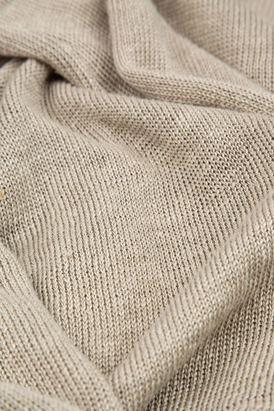 FLOWER NATURAL LINEN TOPPER