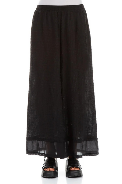 TEXTURED WIDE SILK PANTS