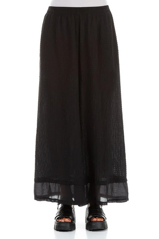 TEXTURED WIDE SILK PANTS