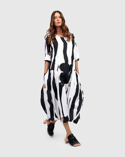 ZEBRA LINEN DRESS