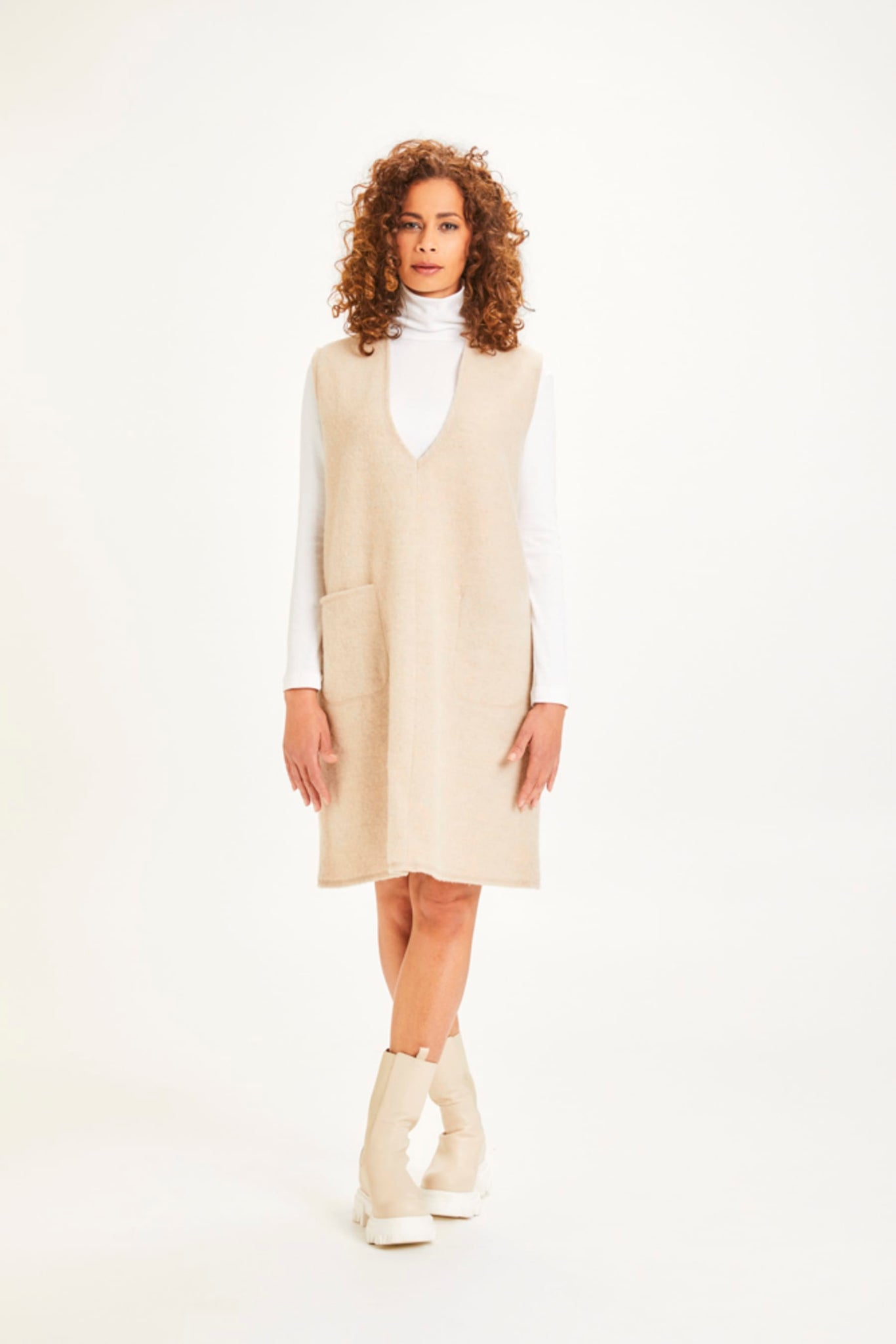 MERINO WOOL REVERSIBLE JUMPER DRESS