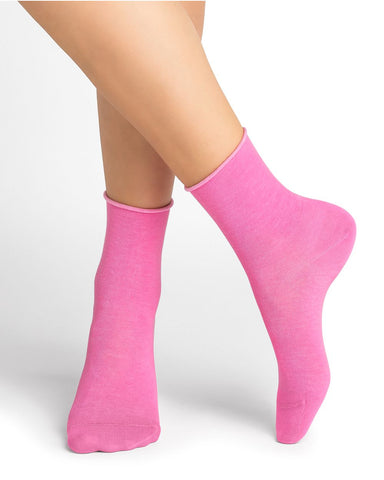 COTTON ANKLE SOCKS - CANDY PINK-LAST PAIR
