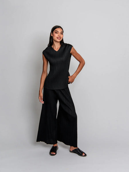 SIMPLY PLEAT SWING PANT - BLACK