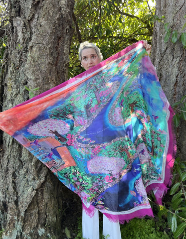 RIVER OF LIFE SILK SCARF