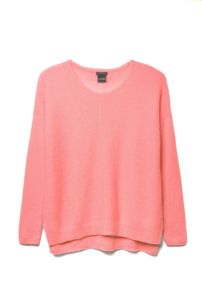 EASY FIT CASHMERE SWEATER - CORAL