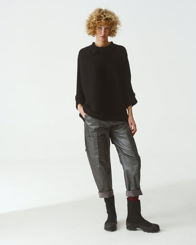 SILVER COATED COTTON PANTS - ONE LEFT in size 6!