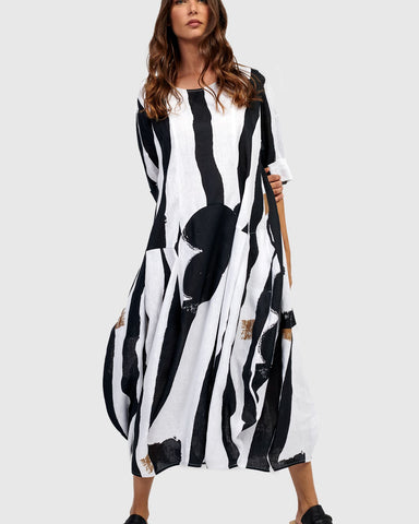 ZEBRA LINEN DRESS