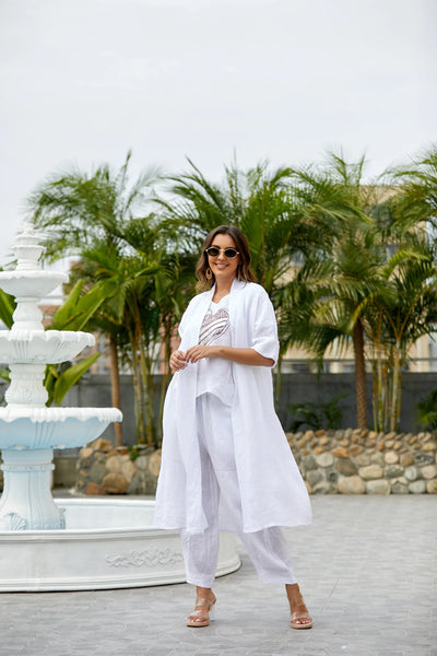 TESSA DUSTER COAT - WHITE