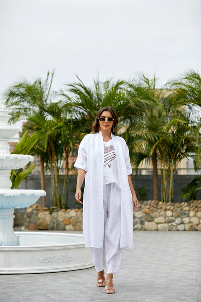 TESSA DUSTER COAT - WHITE