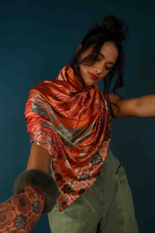 SATIN FOREST SCARF - ONE LEFT!